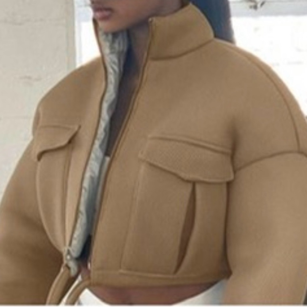 Tan Women's Puffer Jacket